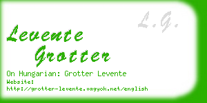 levente grotter business card